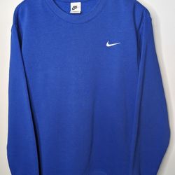 Vintage Nike Blue Sweatshirt Rare Swoosh Y2k Hype Size L
