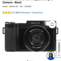 Minolta MND30 30.0 Megapixel Digital Camera Blue