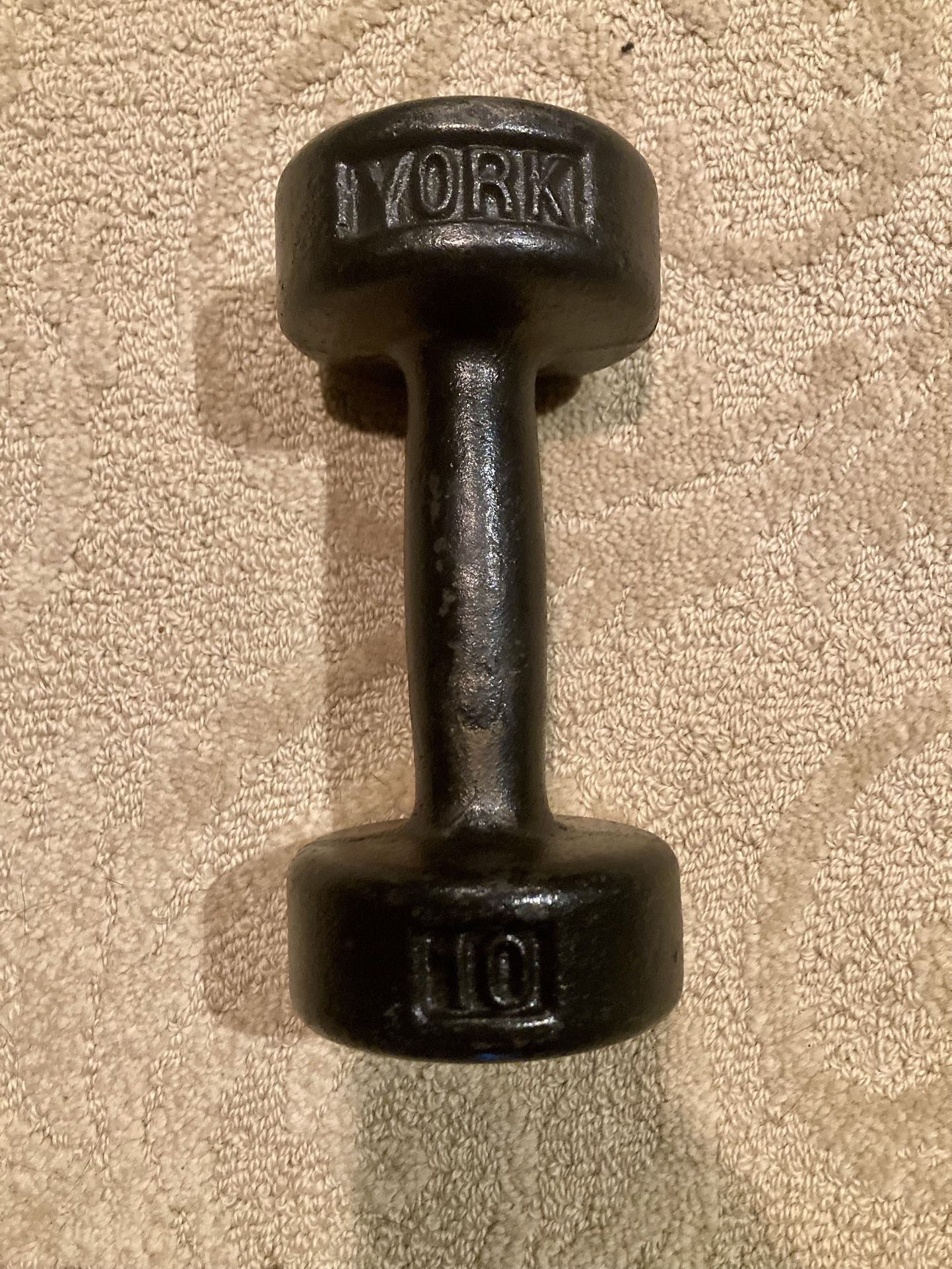 Vintage York Dumbbell #10 Roundhead