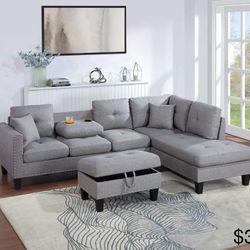 Sectional Sofa With Ottoman