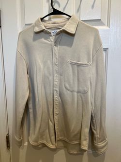 Refuge Athletics Cream Button-Up Shirt Jacket