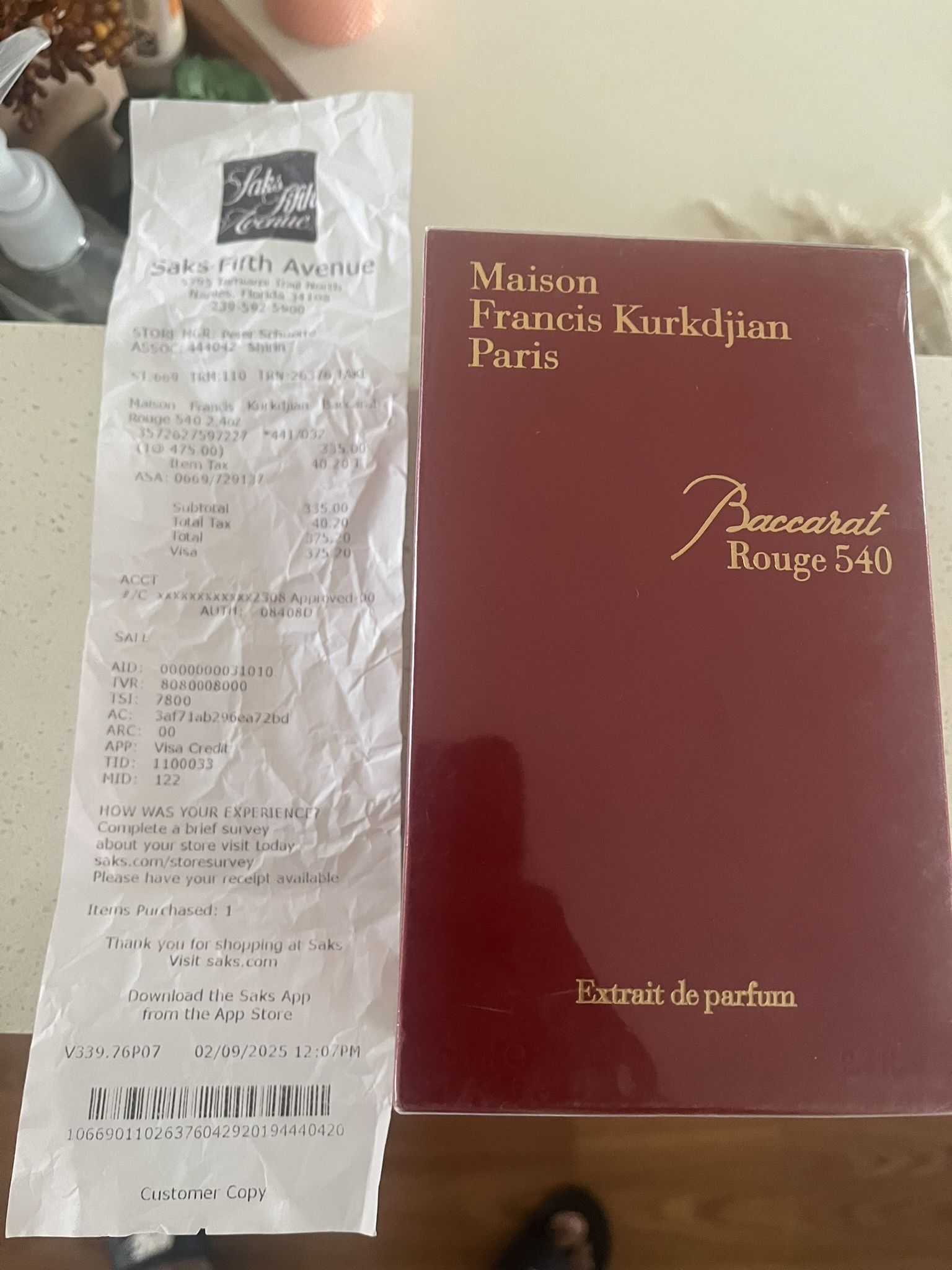 Maison Francis Kurkdijan Paris Baccarat Rouge 540