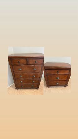 Wood dresser and nightstand