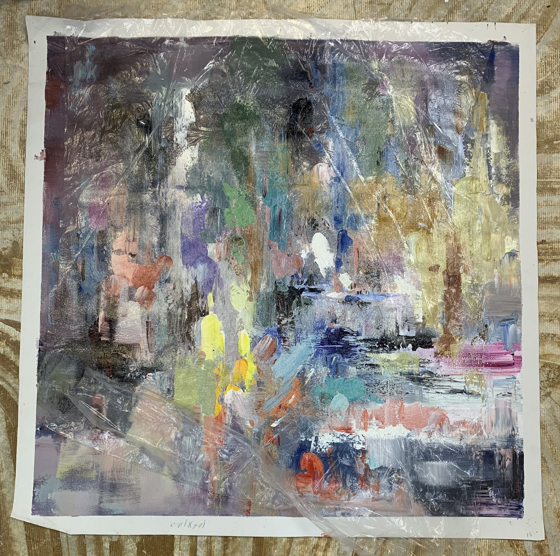 Canvas abstract piece colorful expressions high quality oil painting handpainted art home decoration
