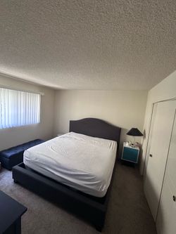 King size bed with mattress , Couch , tv