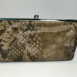 Sleek & Wild: Hobo Snake-Print Clutch Wallet