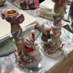Snowman Candle Holders 