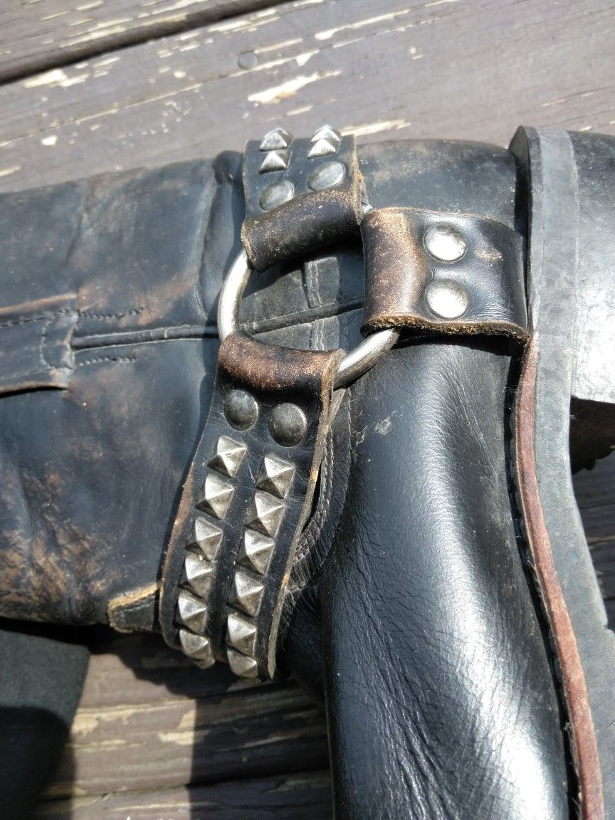Harley Ankle Boots Studded Size 6.5