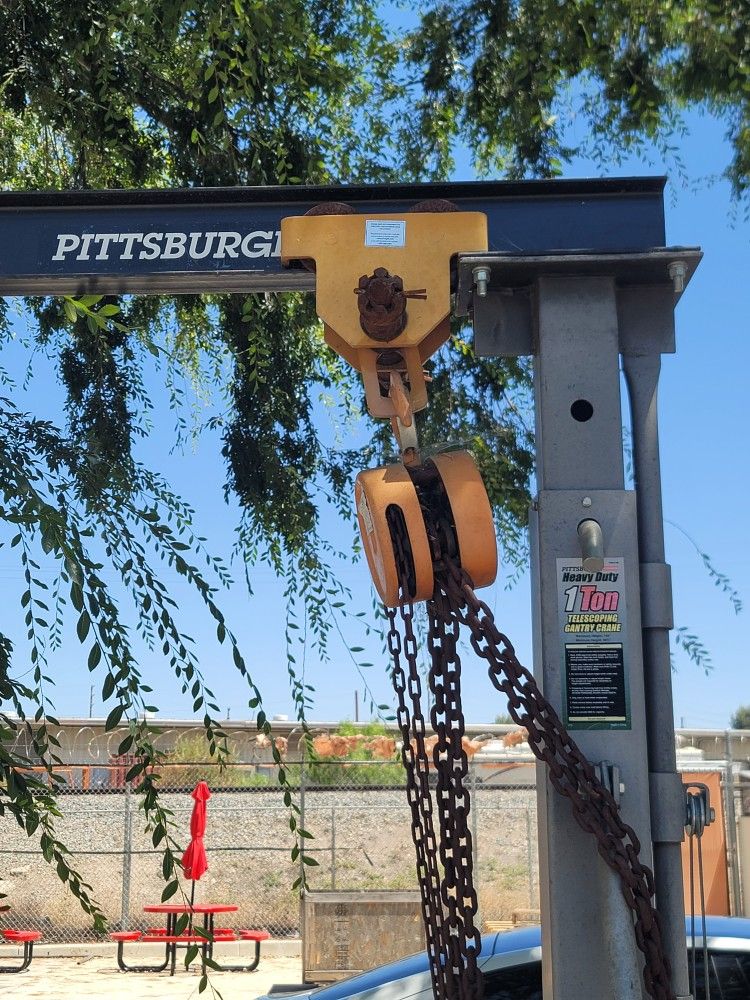1 ton, Telescoping Gantry Crane, Hoist, A-FRAME