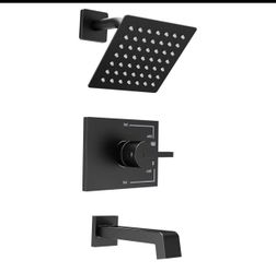Shower Fixtures, Black Shower Faucet Set with 6 Inch Matte Black Shower Head and Tub Spout, Black Shower Head and Handle Set (Valve Included)$75
