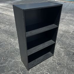 Modern Black Faux Wooden Adjustable BookShelving Storage Shelf! Sturdy!  11.5x25x41.5in