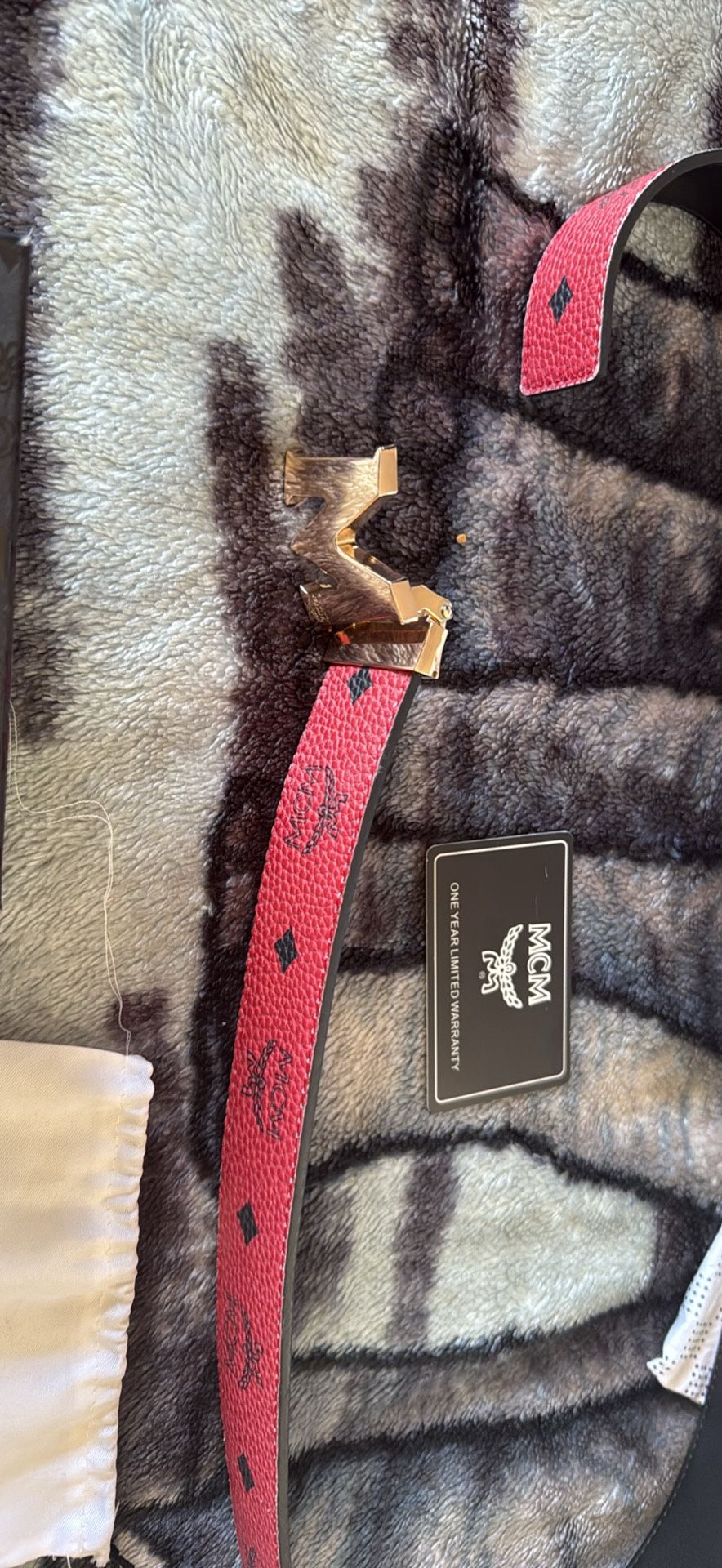 Authentic Mcm Belt With Box Bag And 1 Year Warranty Included 