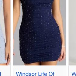 Medium Blue Windsor Dress