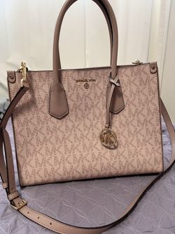 Large Light pink Signature tote bag