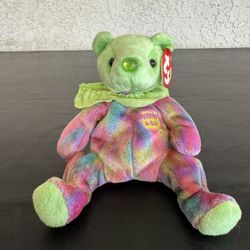 TY Beanie Baby Birthday Bear Named August 