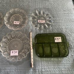 Vintage Glass Egg / Relish Dishes
