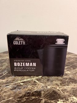 STAINLESS STEEL BOZEMAN COFFEE PERCOLATOR
