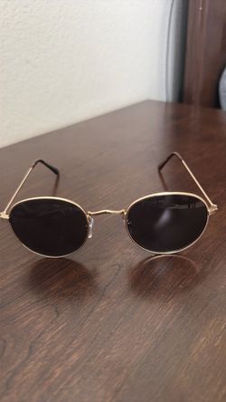 NWT Lucky Brand Women's Nelson 51mm Gold Tone Metal Frame Round Sunglasses
