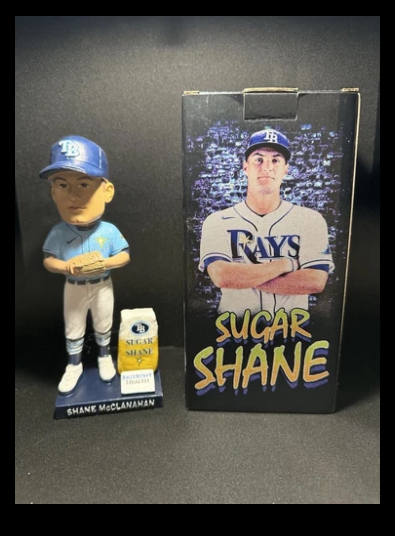 Sugar Shane McClanahan 2023 Bobblehead MLB Tampa Bay Rays Baseball Collectible