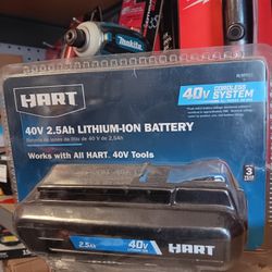 Hart 40V 2.5 Ah Lithium-Ion Battery.