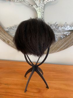 Natural Black, 100% hand Tied Human Hair Topper or Toupee *New*