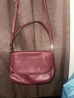 Kate Spade Burgundy Leather Crossbody Bag