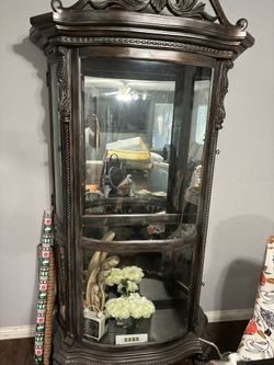 Glass Real Wood Show Case