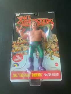 2026 WWE Mattel Superstar LJN Jake The Snake Robert’s Retro Black Card Figure