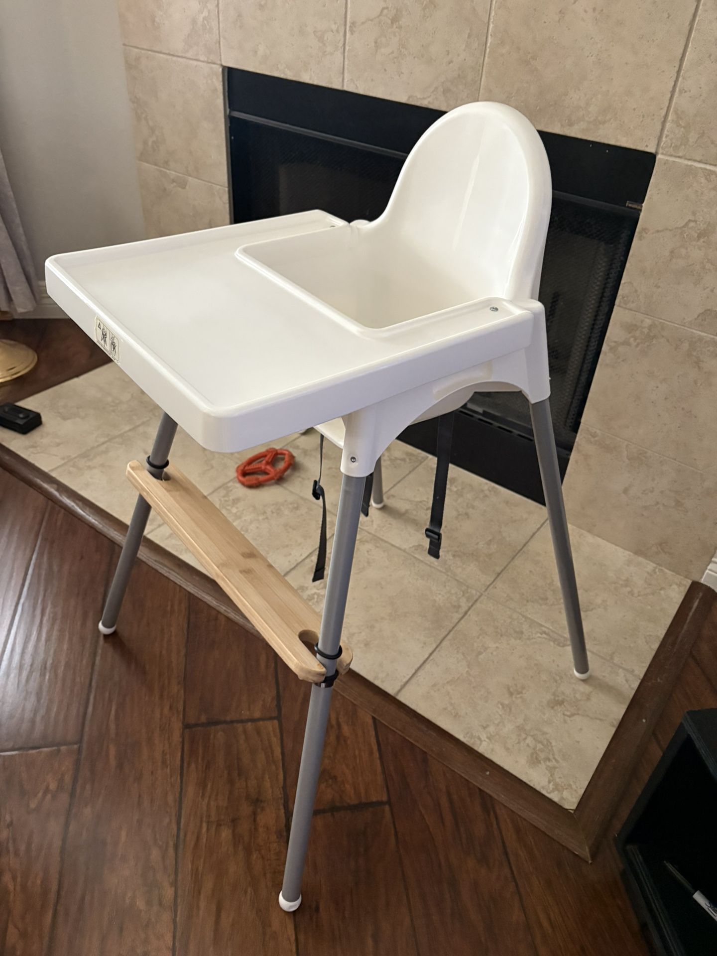 KEA ANTILOP High Chair Bundle – Footrest + Pink Silicone Placemat – Used, $30 (Katy 77449)