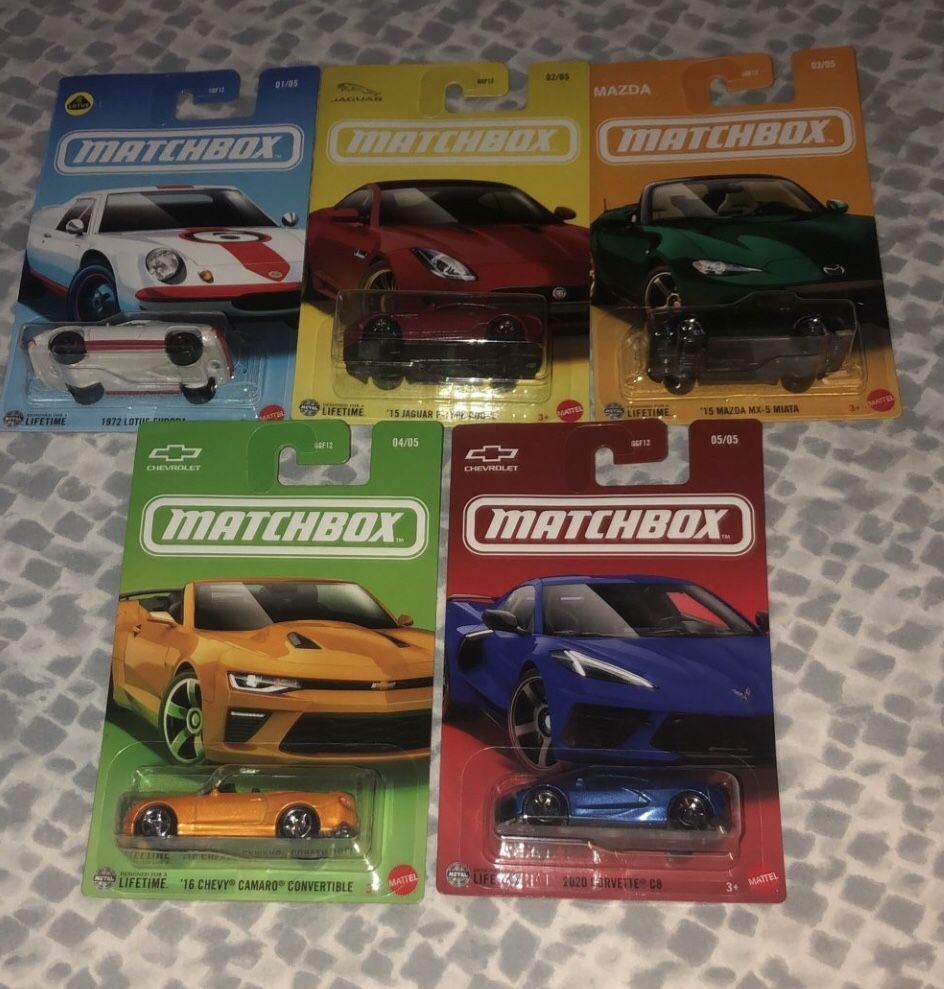 Matchbox Sport Cars Full Set Of 5 
