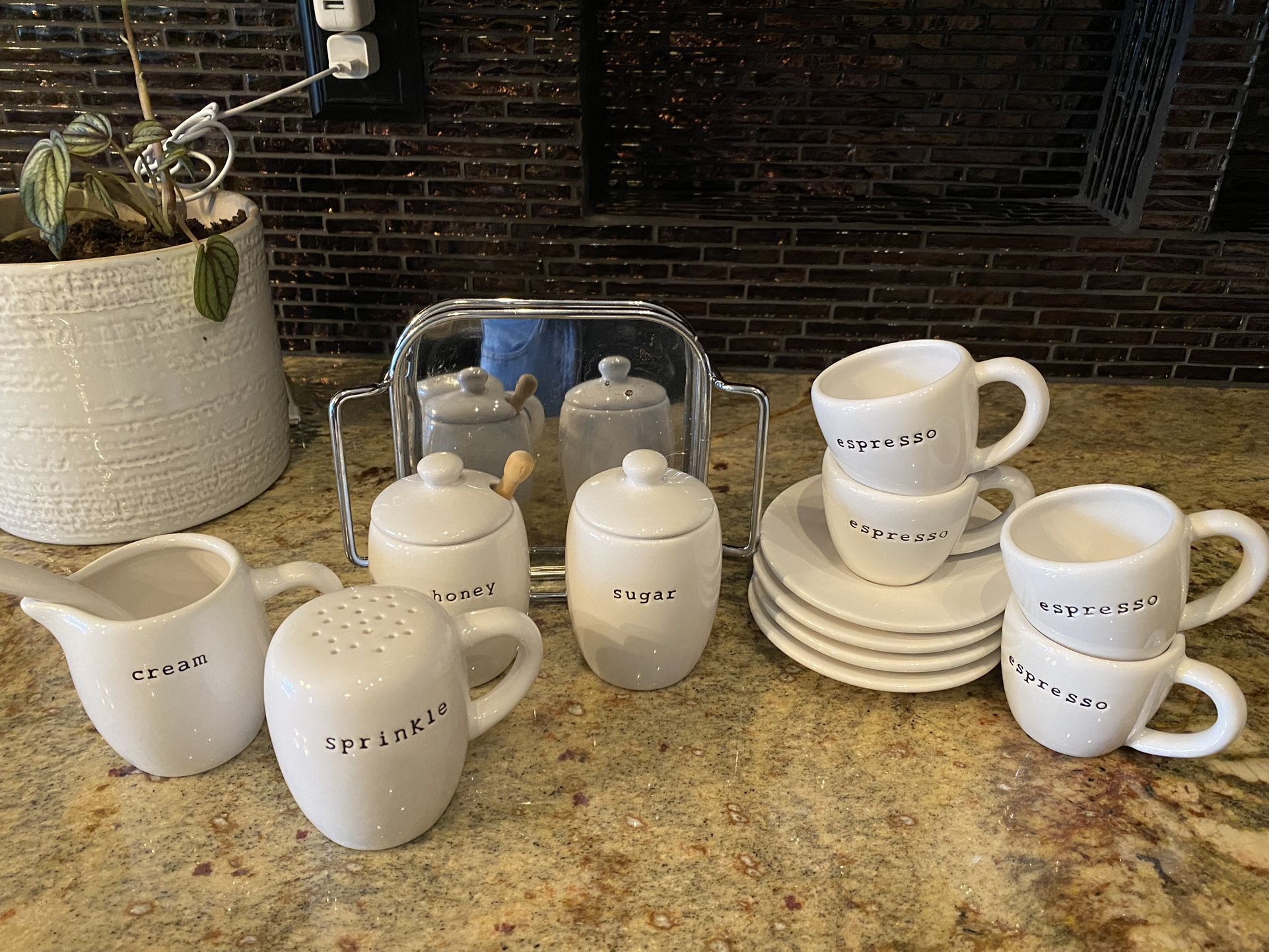 Pottery Barn Coffee House Espresso Set