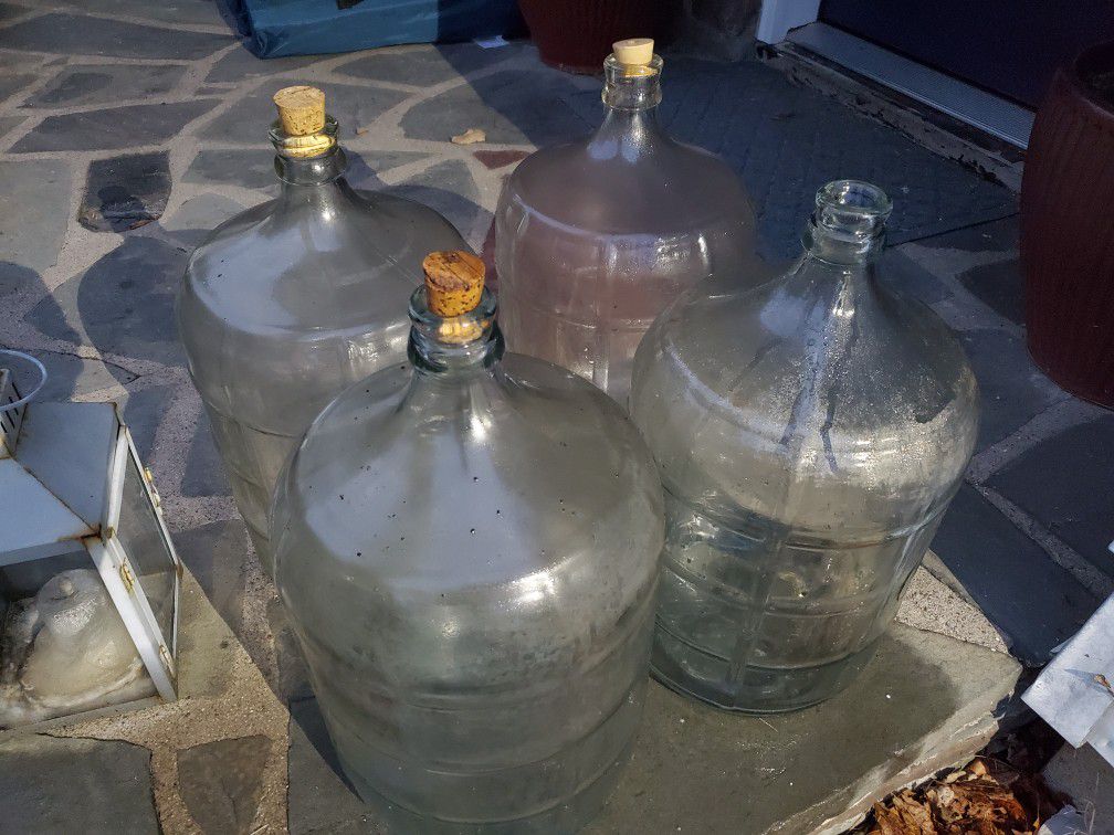 10 Five Gallon Vintage Glass Bottles, Craft Brewing, Water, etc