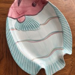 Large Vintage Fish Serving Platter