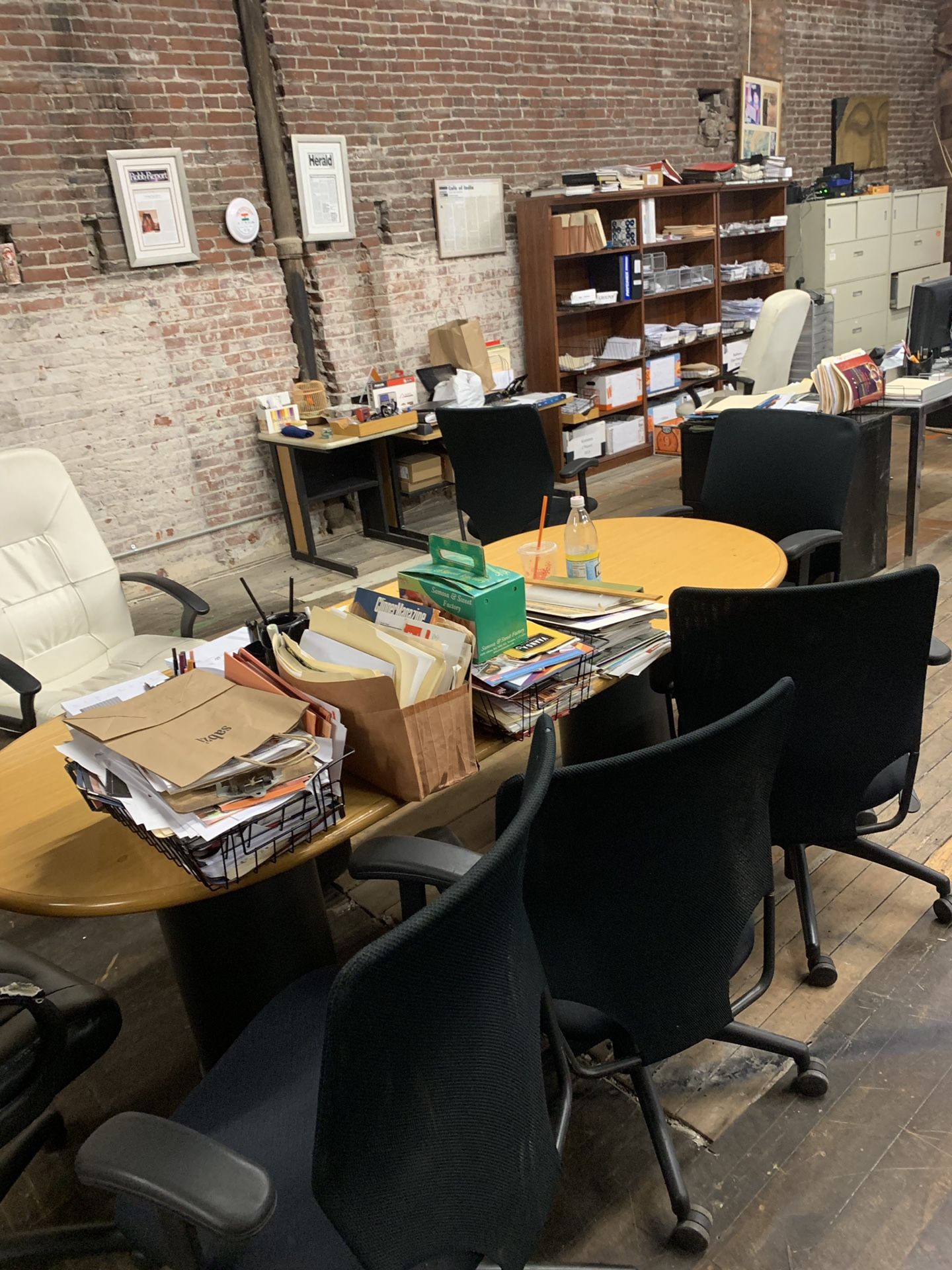 Conference table and chair set