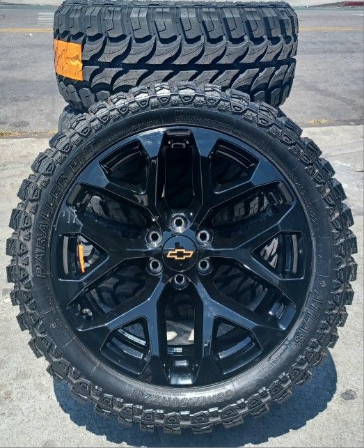 22" Chevy Silverado GMC Sierra Replica Wheels & Tires OFF-ROAD Tahoe Suburban Escalade Yukon Rims Rines Y Llantas