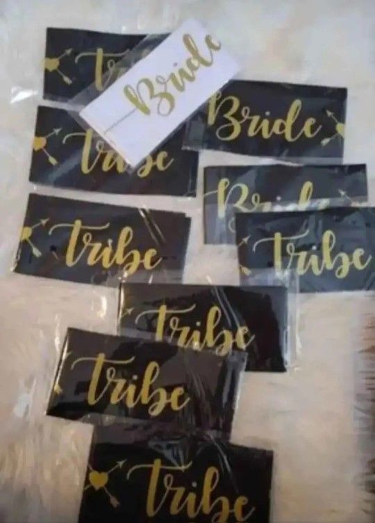 New bride sash and 9 bride Tribe sash