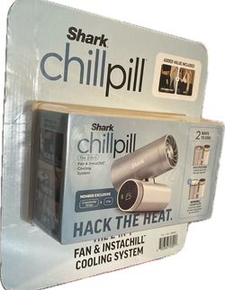 Shark ChillPill Personal Fan & Instachill Cooling System, Silver UH025