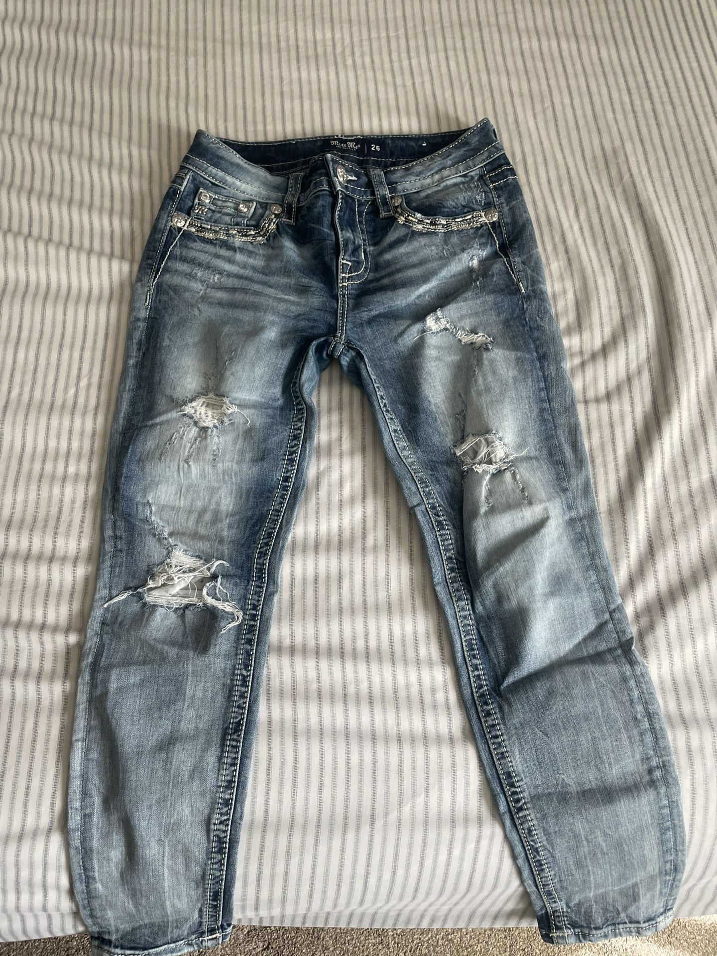Miss Me Mid-Rise Ankle Skinny Jeans Size 26