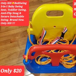$20☀️3-in-1 Baby Swing Seat, Toddler Swing, Anti-Flip Snug & Secure Detachable Swing. Brand New. Only $20 !!!
