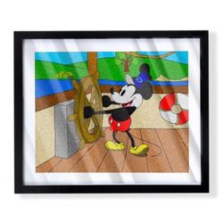 Mickey Mouse steamboat willie in black frame