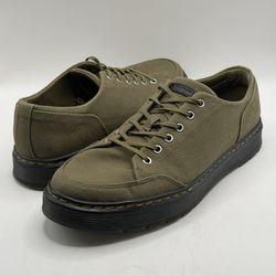 Size 13 - Doc Martens Brookline Green Canvas Casual Sneakers