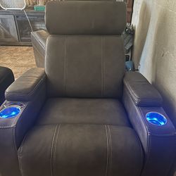 Leather Recliner Chair With led Lights 