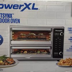 PowerXL SmartSynx 1700W Dual Door Toaster Oven and Air Fryer