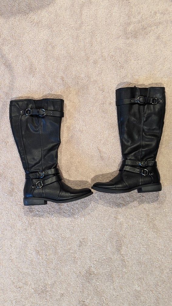 Womens Black Knee High Boots