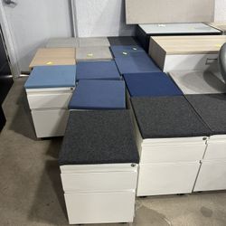 Various Rolling Box File Cabinets