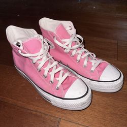 Pink Platform Converse