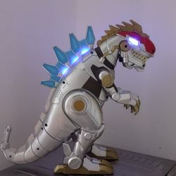 13 Godzilla Robotic Dinosaur with Sound, Lights, and New Batteries.