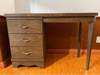 Sturdy Wooden Desk with Drawers