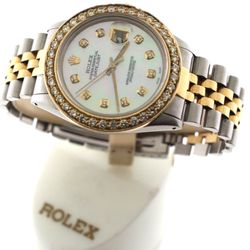 Rolex watch 36mm (Dimond bezel & dial, TwoTone, Stainless steel, Chronograph)