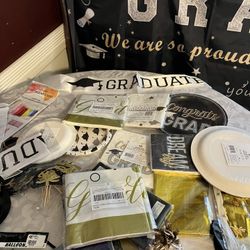 Graduation Decor And Paper Products (Never Used)